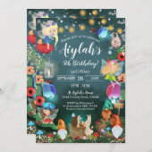 Enchanted Fairy Forest Invitation Fairy Gnome Kaart (Voorkant / Achterkant)