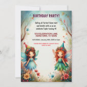 Enchanted Fairy Forest verjaardagsfeestje uitnodig Kaart (Voorkant)