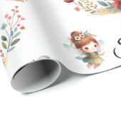 Enchanted Fairy Garden Girl Birthday Party Cadeaupapier (Rol Hoek)