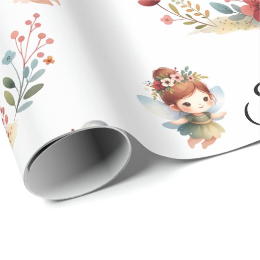 Enchanted Fairy Garden Girl Birthday Party Cadeaupapier (Rol Hoek)