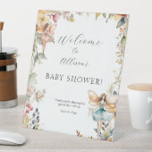 Enchanted Fairy Garden Herfst Bloemen Welkomstdouc Reclamebord Met Voetstuk (Insitu)