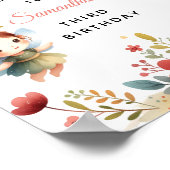 Enchanted Fairy Garden Meisje Verjaardagsfeest Wel Poster (Hoek)