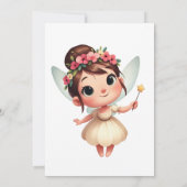 Enchanted Fairy Garden verjaardagsfeestje uitnodig Kaart (Achterkant)