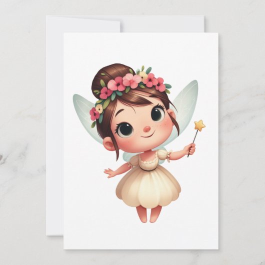 Enchanted Fairy Garden verjaardagsfeestje uitnodig Kaart (Achterkant)