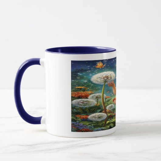 Enchanted Fairy Glowing Dandelion Coffee Mug Mok (Links)