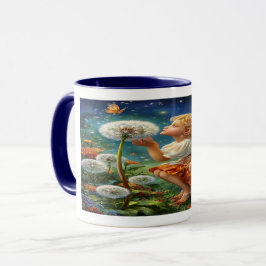 Enchanted Fairy Glowing Dandelion Coffee Mug Mok