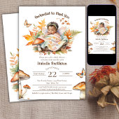 Enchanted Fairy Herfst Autumn Woodland Baby shower Kaart