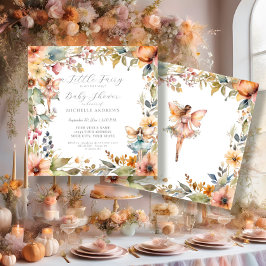 Enchanted Fairy Herfst Floral Daisy Meisje Baby sh Kaart