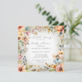 Enchanted Fairy Herfst Floral Mint Meisje Baby sho Kaart (Staand voorkant)