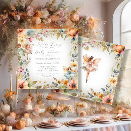 Enchanted Fairy Herfst Floral Mint Meisje Baby sho Kaart