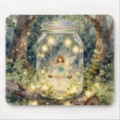 Enchanted Fairy in a Jar in a Magical Forest Muismat (Voorkant)