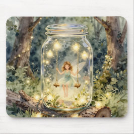 Enchanted Fairy in a Jar in a Magical Forest Muismat