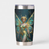 Enchanted Fairy in Gold and Turquoise  Geïsoleerde Drinkbeker (Achterkant)
