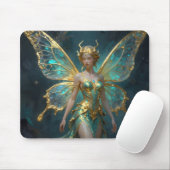 Enchanted Fairy in Gold and Turquoise  Muismat (Met muis)