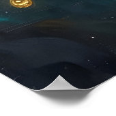 Enchanted Fairy in Gold and Turquoise Poster (Hoek)