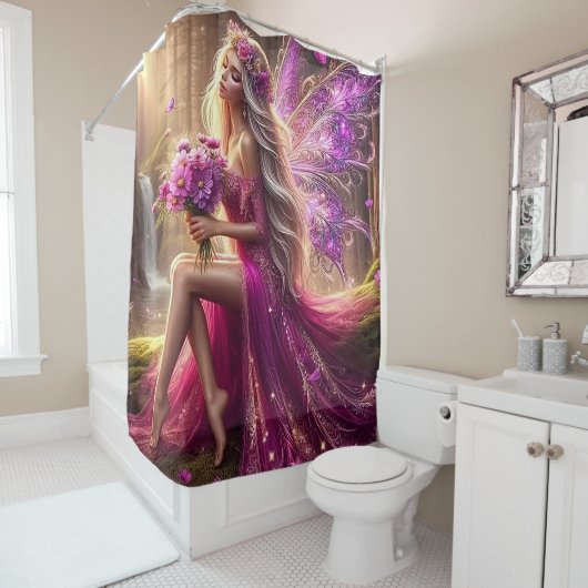 Enchanted Fairy in the Forest Douchegordijn (In situ)