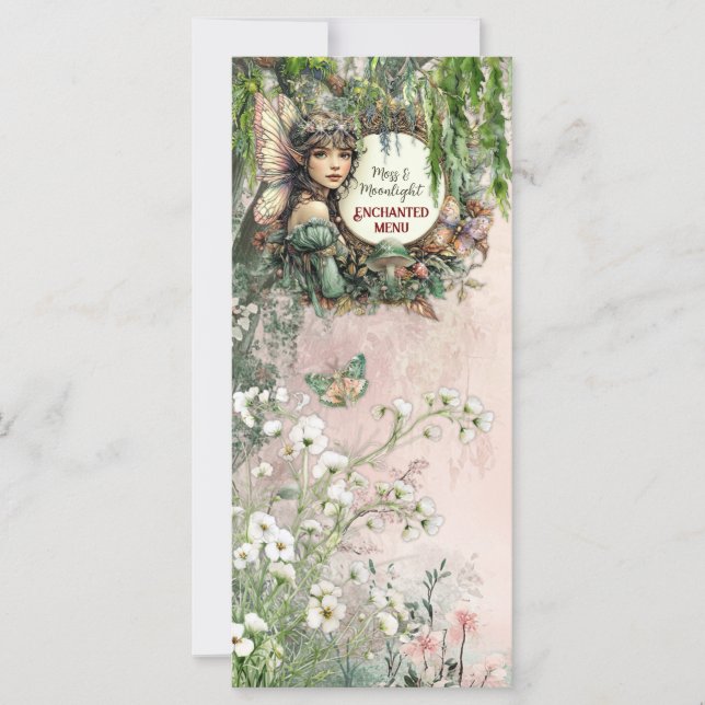 Enchanted Fairy Menu – Moss & Moonlight Collectie (Voorkant)