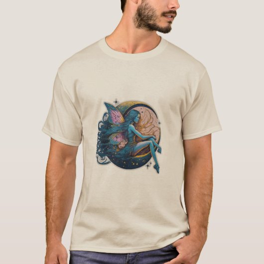 Enchanted Fairy Moon Sticker ontworpen T-shirt (Voorkant)