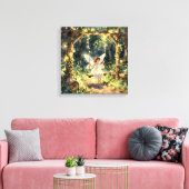 Enchanted Fairy on a Swing in a Magical Forest Canvas Afdruk (Insitu (Woonkamer))