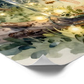 Enchanted Fairy on a Swing in a Magical Forest Poster (Hoek)