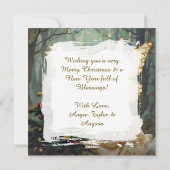 Enchanted Fairy Personalized Christmas Feestdagenkaart (Achterkant)