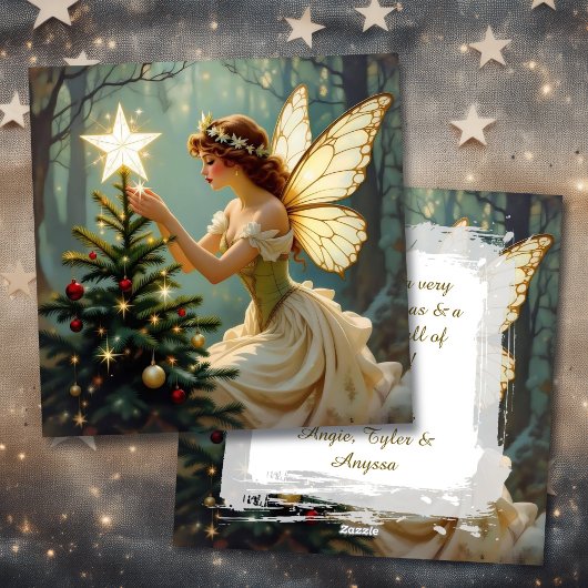 Enchanted Fairy Personalized Christmas Feestdagenkaart