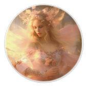 Enchanted Fairy Pink Keramische Knop (Voorkant)