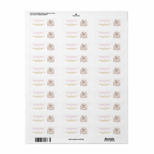 Enchanted Fairy Princess Return Address Label (Full Sheet)