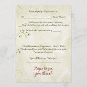 Enchanted Fairy RSVP-kaart | grillig bosevenement Advieskaart (Achterkant)