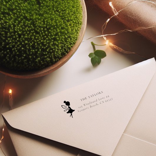 Enchanted Fairy Schattigee familienaam & retour ad Zelfinktende Stempel