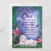 Enchanted Fairy Unicorn Forest Party Invitation Kaart (Voorkant)
