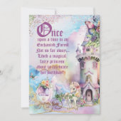 Enchanted Fairy Unicorn Forest Party Invitation Kaart (Voorkant)