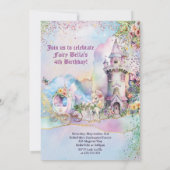 Enchanted Fairy Unicorn Forest Party Invitation Kaart (Achterkant)