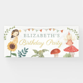 Enchanted Fairy Verjaardag Paddestoel Woodland Spandoek
