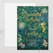 Enchanted Fairy Verjaardag Uitnodiging (Voorkant / Achterkant)