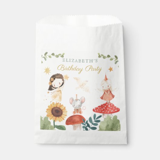 Enchanted Fairy Verjaardagspaddenstoel Bedankzakje (Voorkant)