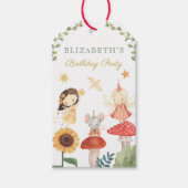 Enchanted Fairy Verjaardagspaddenstoel Cadeaulabel (Voorkant)