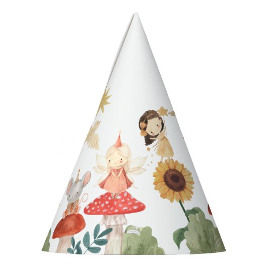 Enchanted Fairy Verjaardagspaddenstoel Feesthoedjes (Links)