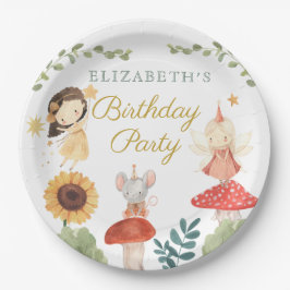 Enchanted Fairy Verjaardagspaddenstoel Papieren Bordje