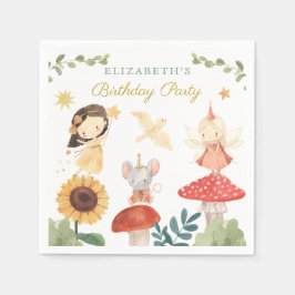 Enchanted Fairy Verjaardagspaddenstoel Servet