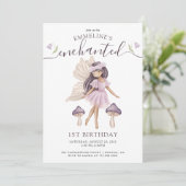 Enchanted Fairy Waterverf 1e verjaardag Kaart (Staand voorkant)