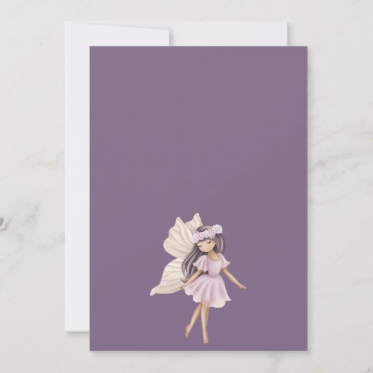 Enchanted Fairy Waterverf 1e verjaardag Kaart (Achterkant)