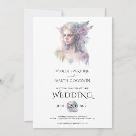 Enchanted Fairy Woodland Wedding Invitation Kaart