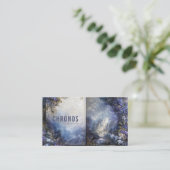 Enchanted Fairytale Castle Purple Floral Gold Mist Visitekaartje (Staand voorkant)