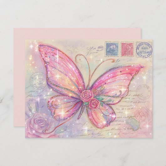 Enchanted fairytale feestdagenkaart (Voorkant / Achterkant)