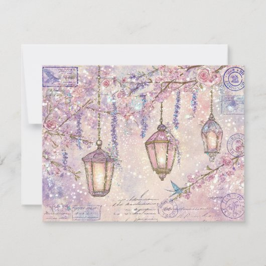 Enchanted fairytale Flat Holiday Card Feestdagenkaart (Voorkant)