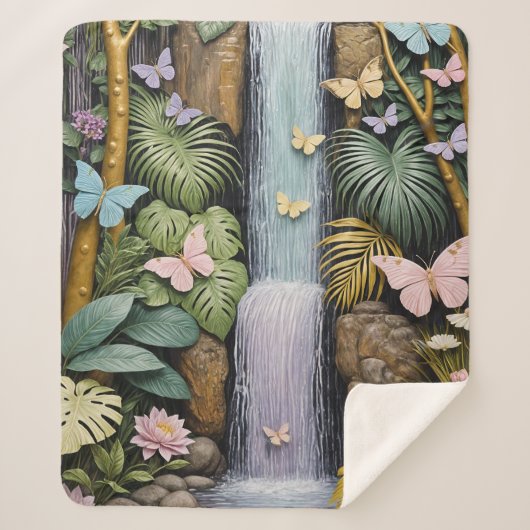 Enchanted Falls Oasis Sherpa Deken (Voorkant)