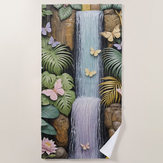 Enchanted Falls Oasis Strandlaken (Voorkant)