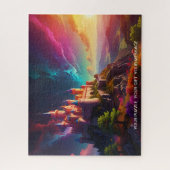 Enchanted Fantasy Castle op de heuvel Legpuzzel (Verticaal)