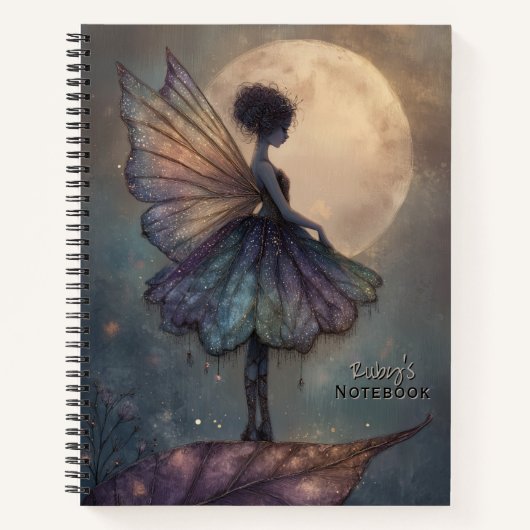 Enchanted Fantasy Fairy Moonlight Personalized Notitieboek (Voorkant)